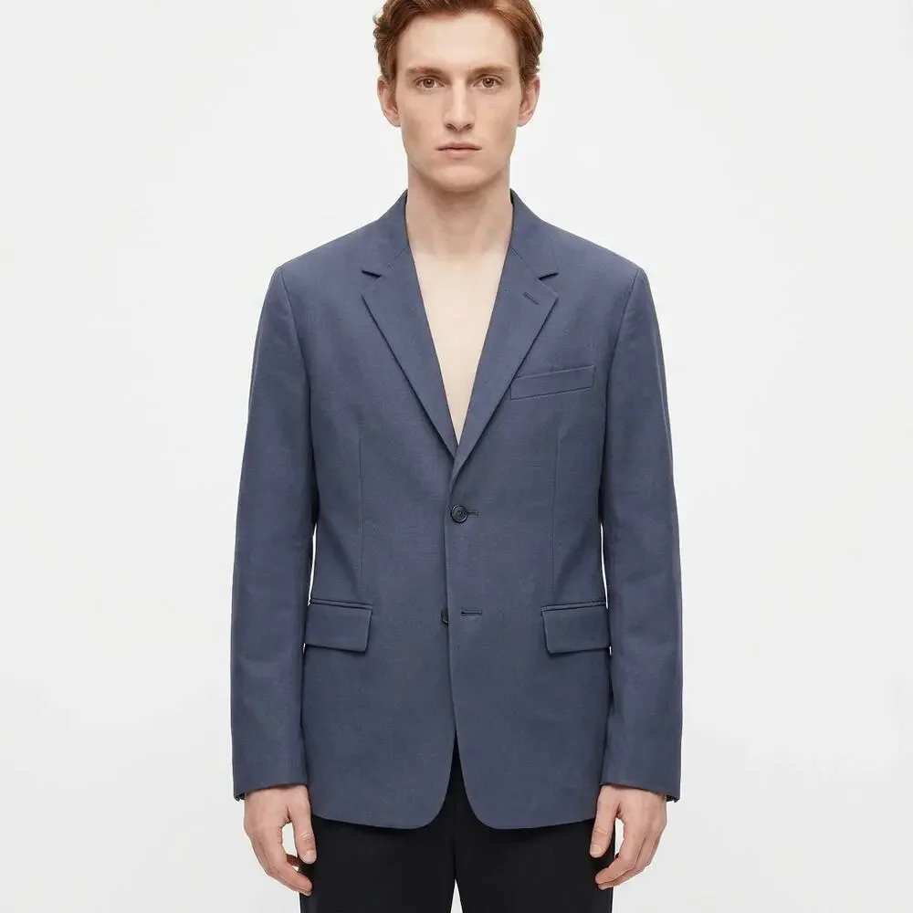 3.1 Phillip Lim Blue Lined Blazer Jacket Men Size L
